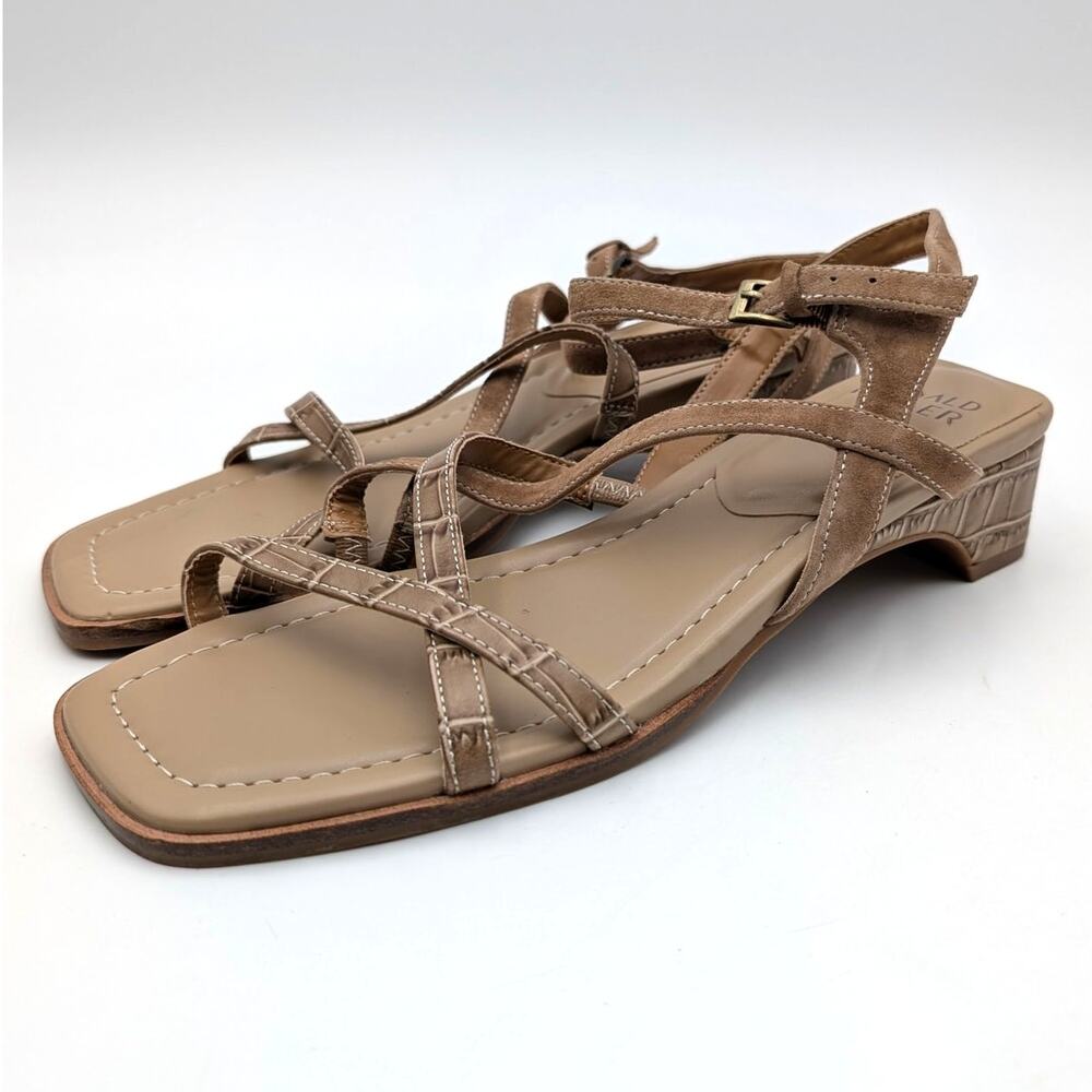 Donald Pliner Cesilia Ankle Strap Heel Sandal Women's Tobacco Size US8M EU38.5